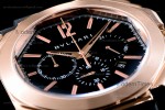 Bvlgari OCTO Series RG/RU Blk/Blk JIF Quartz 102115 BGOP41BGLDCH