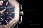 Bvlgari OCTO Series RG/RU Blk/Blk JIF PVD Quartz 102488 BGO41BBSPGVDCH