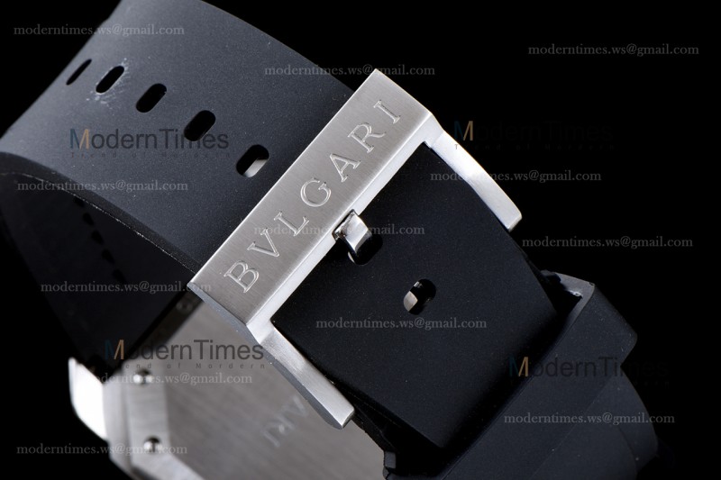 Bvlgari OCTO Series SS/RU Blu/Blk JIF Quartz 101964 BGO41BSLD