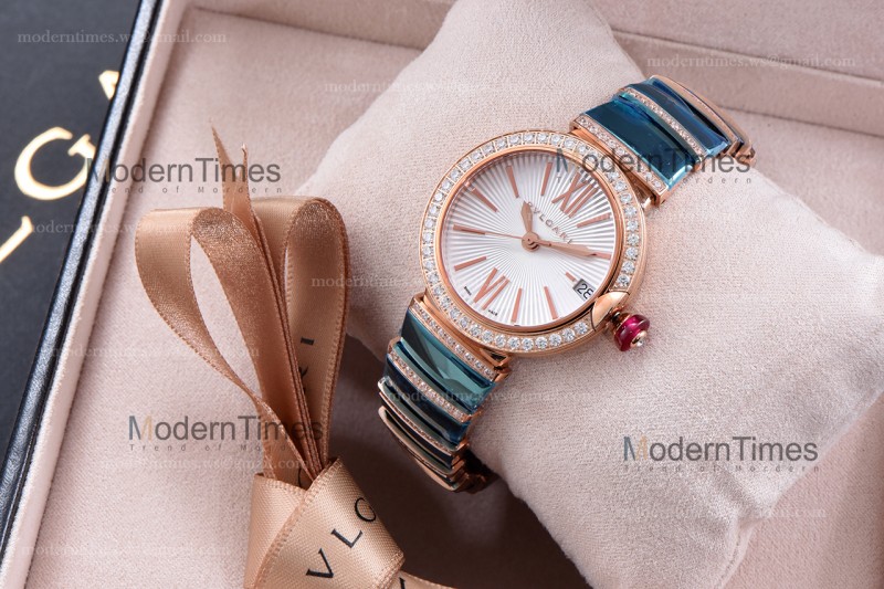 Bvlgari LVCEA Series Diams RG/RG Wht BVF Automatic/Quartz 