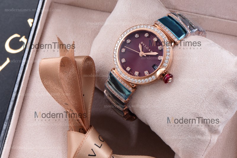 Bvlgari LVCEA Series Diams RG/RG Red BVF Automatic/Quartz 
