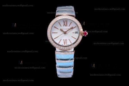 Bvlgari LVCEA Series Diamonds RG/RG TT Wht BVF Automatic/Quartz 