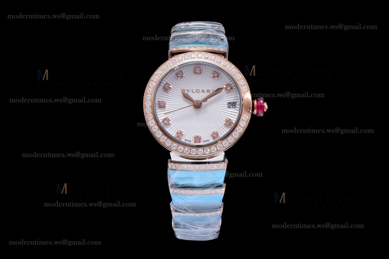Bvlgari LVCEA Series Diamonds RG/RG TT Wht BVF Automatic/Quartz 