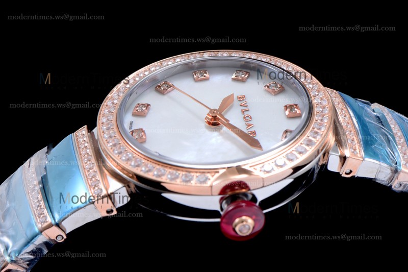 Bvlgari LVCEA Series Diamonds RG/RG TT Wht BVF Automatic/Quartz 