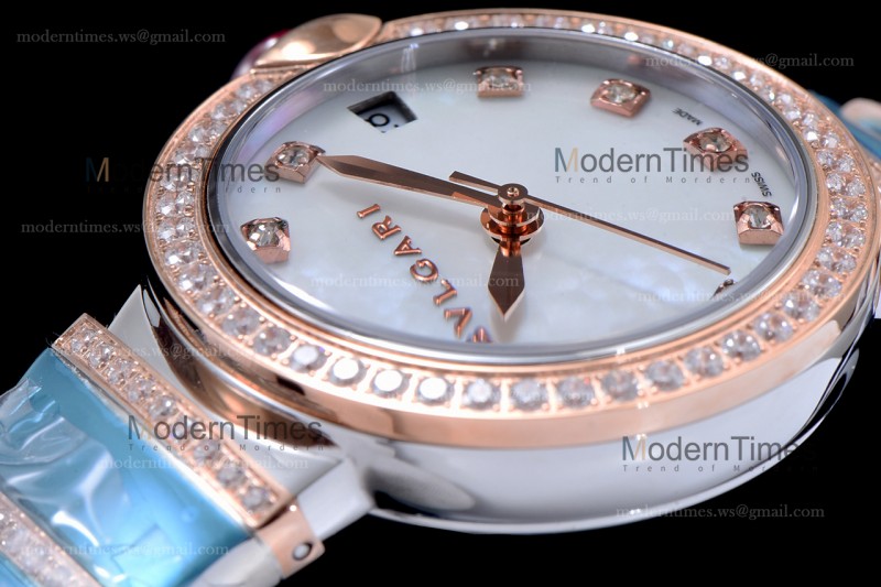 Bvlgari LVCEA Series Diamonds RG/RG TT Wht BVF Automatic/Quartz 