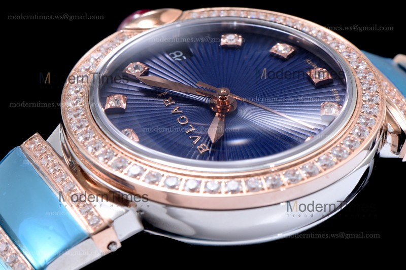 Bvlgari LVCEA Series Diamonds RG/RG TT Blu BVF Automatic/Quartz 