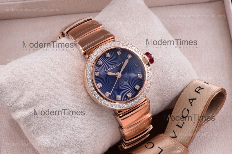 Bvlgari LVCEA Series Diams RG/RG Blk BVF Automatic/Quartz 