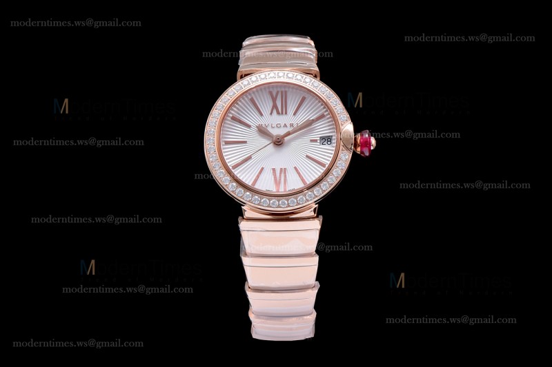 Bvlgari LVCEA Series Diams RG/RG Wht BVF Automatic/Quartz 