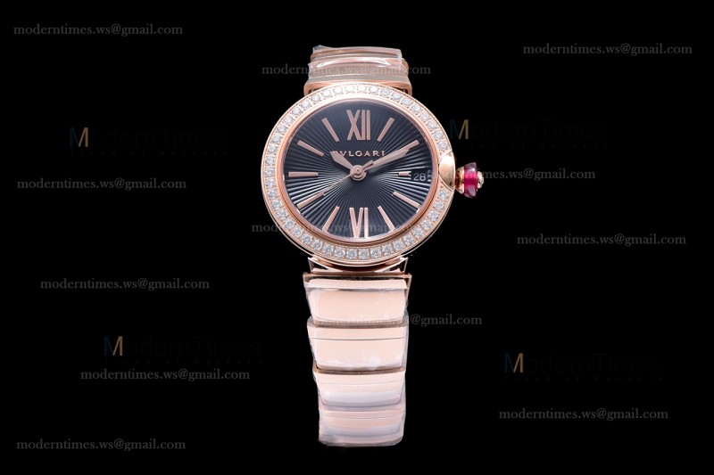 Bvlgari LVCEA Series Diams RG/RG Blk BVF Automatic/Quartz 