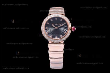 Bvlgari LVCEA Series Diams RG/RG Blk BVF Automatic/Quartz 
