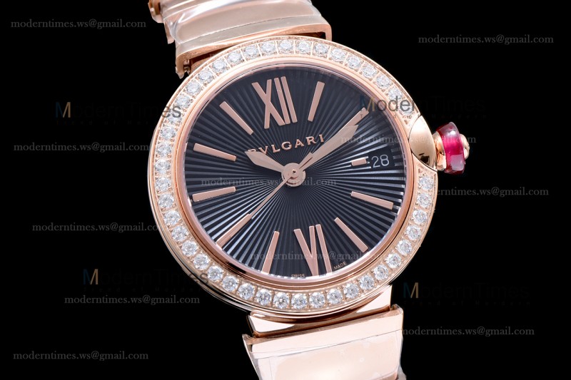 Bvlgari LVCEA Series Diams RG/RG Blk BVF Automatic/Quartz 