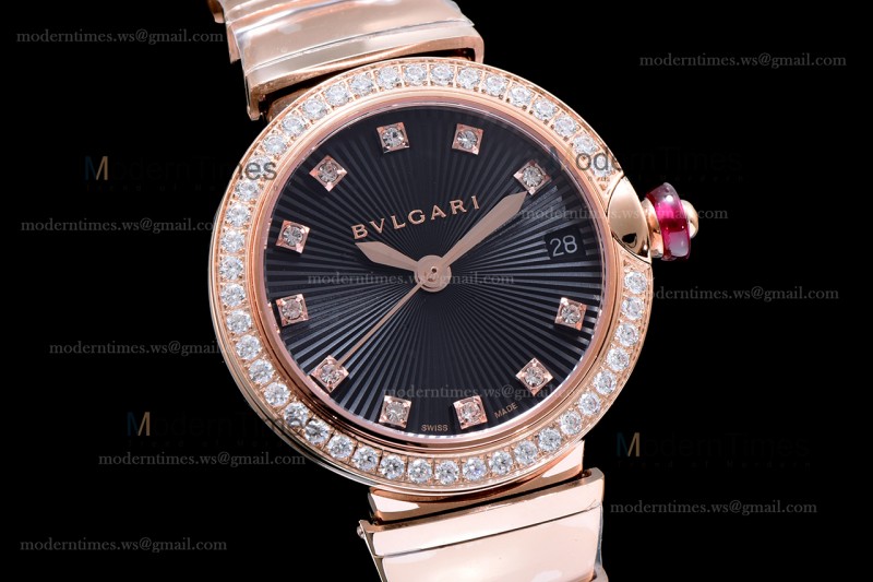 Bvlgari LVCEA Series Diams RG/RG Blk BVF Automatic/Quartz 