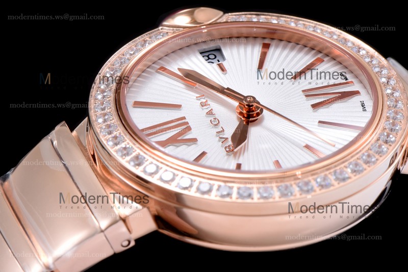 Bvlgari LVCEA Series Diams RG/RG Wht BVF Automatic/Quartz 