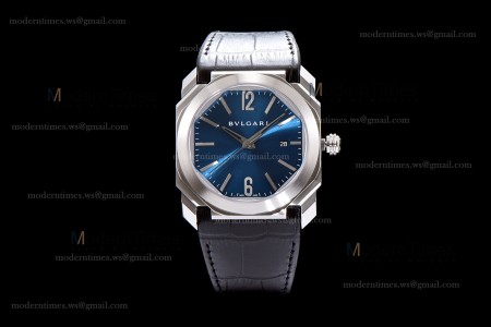 Bvlgari OCTO Series SS/LE Blu/Blk ZLO Automatic 102429 BGO38C3SLD