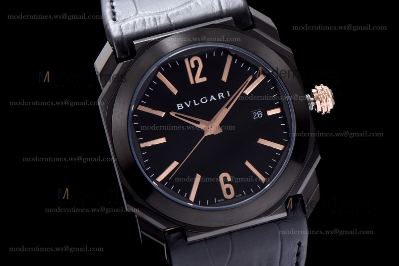 Bvlgari OCTO Series PVD/LE Blk/Blk ZLO Automatic 102581 BGO41BBSVD