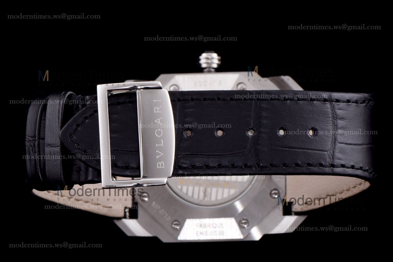 Bvlgari OCTO Series SS/LE Wht/Blk ZLO Automatic 102207 BGO41WSLD