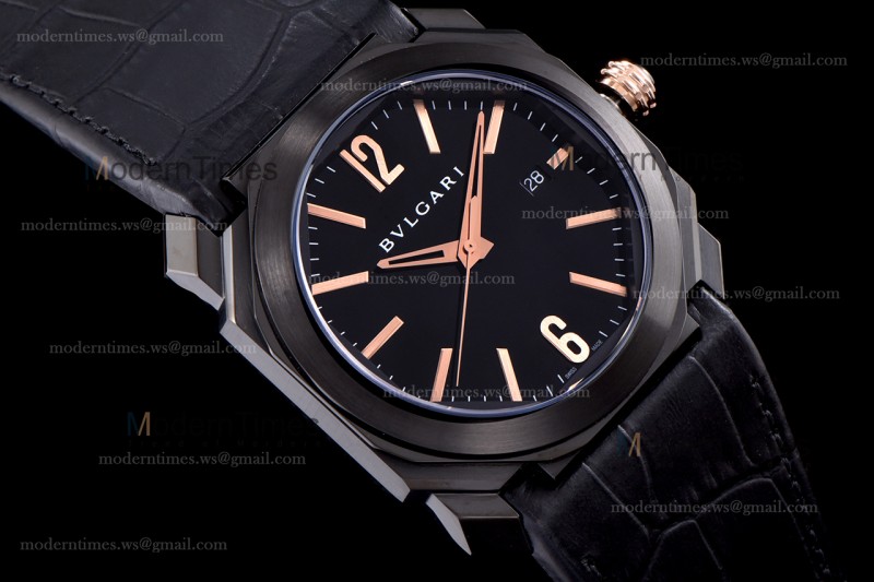 Bvlgari OCTO Series PVD/LE Blk/Blk ZLO Automatic 102581 BGO41BBSVD