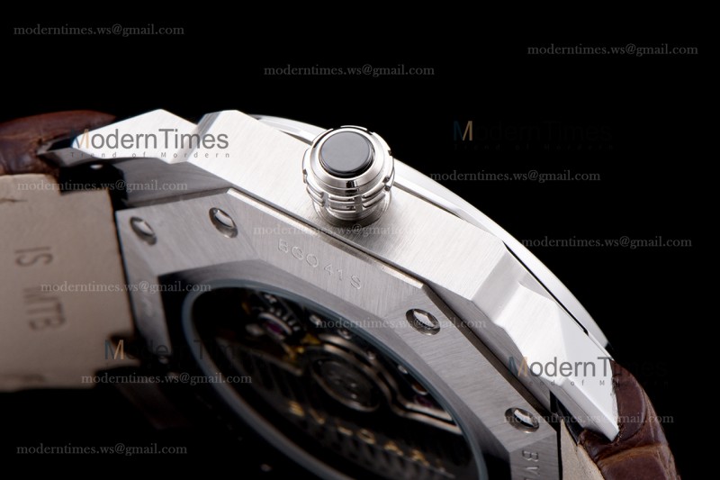 Bvlgari OCTO Series SS/LE Wht/Bro ZLO Automatic 102207 BGO41WSLD