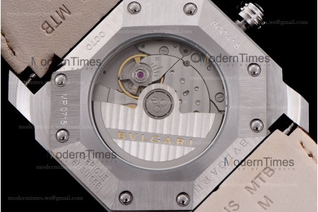 Bvlgari OCTO Series SS/LE Blk/Blk ZLO Automatic 101964 BGO41BSLD