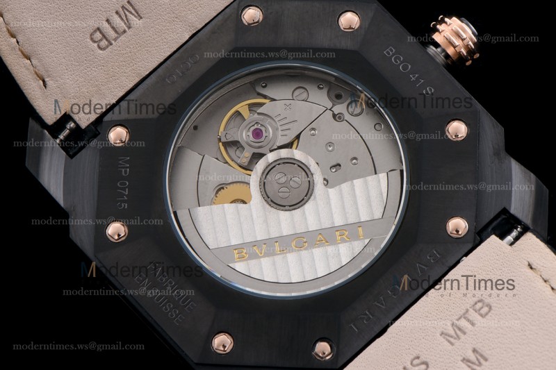 Bvlgari OCTO Series PVD/LE Blk/Blk ZLO Automatic 102581 BGO41BBSVD