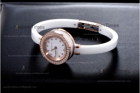 Bvlgari Bzero1 Series Diams RG/LE Wht/Wht ZLO Quartz 102398 BZ23WSGDL/12