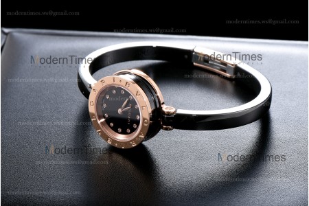 Bvlgari Bzero1 Series Diams RG PVD/PVD Blk ZLO Quartz 102087 BZ23BSGCC/12.M