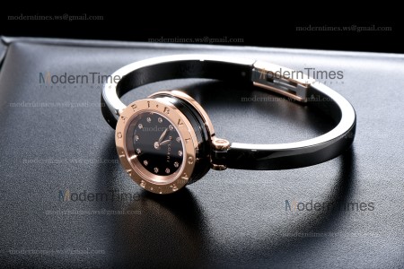 Bvlgari Bzero1 Series Diams RG PVD/PVD Blk ZLO Quartz 102087 BZ23BSGCC/12.M