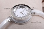 Bvlgari Bzero1 Series Diams SS/LE Wht/Wht ZLO Quartz 102086 BZ23WSCC.M