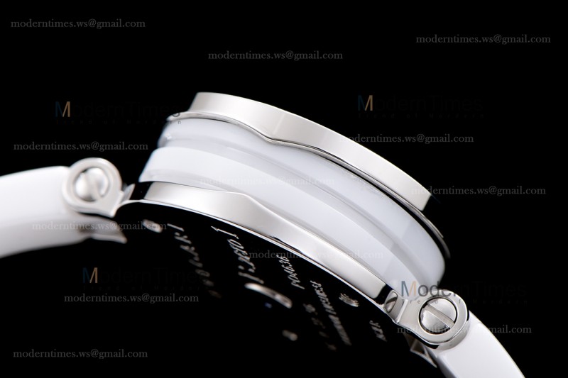 Bvlgari Bzero1 Series Diams SS/LE Wht/Wht ZLO Quartz 102086 BZ23WSCC.M
