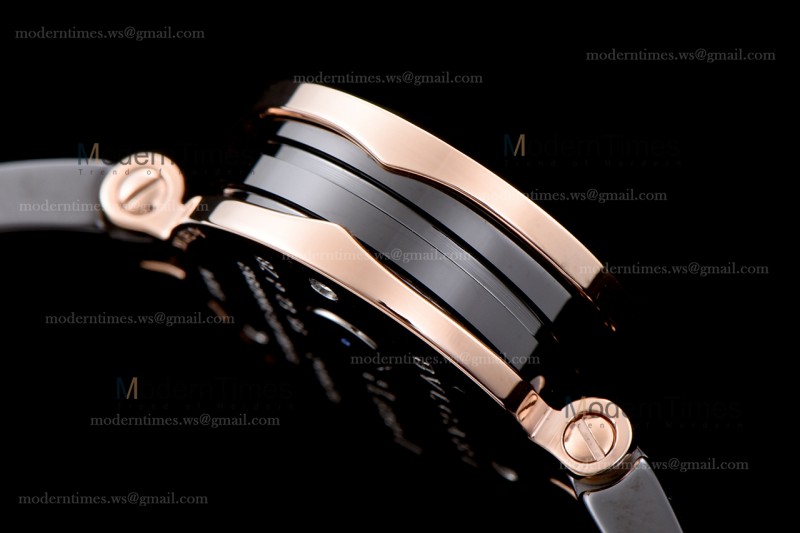 Bvlgari Bzero1 Series Diams RG PVD/PVD Blk ZLO Quartz 102087 BZ23BSGCC/12.M