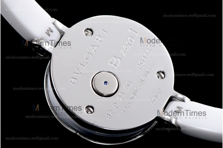 Bvlgari Bzero1 Series Diams SS/LE Wht/Wht ZLO Quartz 102397 BZ23BSDL/12