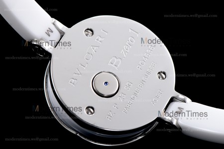 Bvlgari Bzero1 Series Diams SS/LE Wht/Wht ZLO Quartz 102397 BZ23BSDL/12