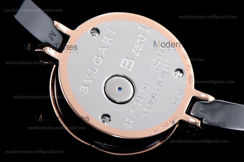 Bvlgari Bzero1 Series Diams RG PVD/PVD Blk ZLO Quartz 102087 BZ23BSGCC/12.M