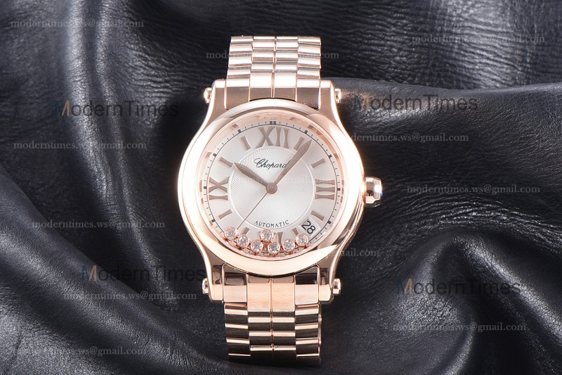 Chopard Happy Diamonds Sapphire RG/RG Wht YFF ASIA2892-2 Automatic 274808-5002