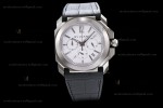 Bvlgari OCTO Series SS/LE Wht/Blk ZLO Quartz 102103 BGO41BSLDCH