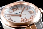 Chopard Happy Diamonds Sapphire RG/RG TT Wht YFF ASIA2892-2 Automatic 278559-6009