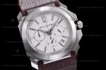Bvlgari OCTO Series SS/LE Wht/Bro ZLO Quartz 102103 BGO41BSLDCH