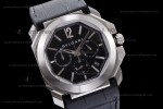 Bvlgari OCTO Series SS/LE Blk/Blk ZLO Quartz 102103 BGO41BSLDCH