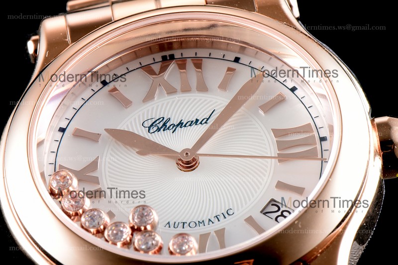Chopard Happy Diamonds Sapphire RG/RG Wht YFF ASIA2892-2 Automatic 274808-5009