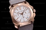 Bvlgari OCTO Series RG/LE Wht/Bro ZLO Quartz 102115 BGOP41BGLDCH