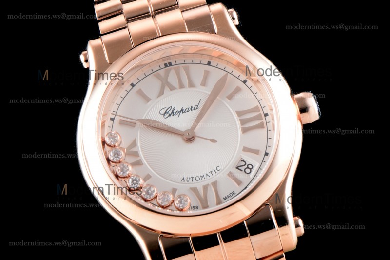 Chopard Happy Diamonds Sapphire RG/RG Wht YFF ASIA2892-2 Automatic 274808-5002