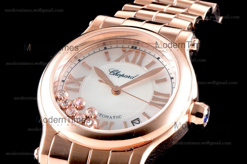 Chopard Happy Diamonds Sapphire RG/RG Wht YFF ASIA2892-2 Automatic 274808-5009