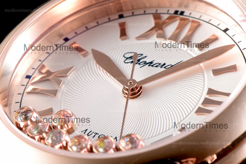 Chopard Happy Diamonds Sapphire RG/RG Wht YFF ASIA2892-2 Automatic 274808-5002