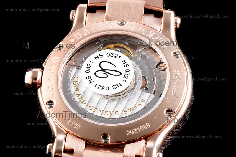 Chopard Happy Diamonds Sapphire RG/RG Wht YFF ASIA2892-2 Automatic 274808-5009
