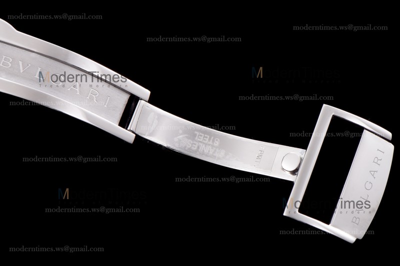 Bvlgari OCTO Series SS/LE Wht/Blk ZLO Quartz 102103 BGO41BSLDCH