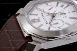 Bvlgari OCTO Series SS/LE Wht/Bro ZLO Quartz 102103 BGO41BSLDCH