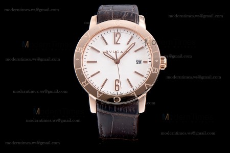 Bvlgari Bvlgari Series RG/LE Wht/Bro  JUN Automatic 101869 BBP39WGLD