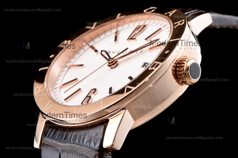 Bvlgari Bvlgari Series RG/LE Wht/Bro  JUN Automatic 101869 BBP39WGLD