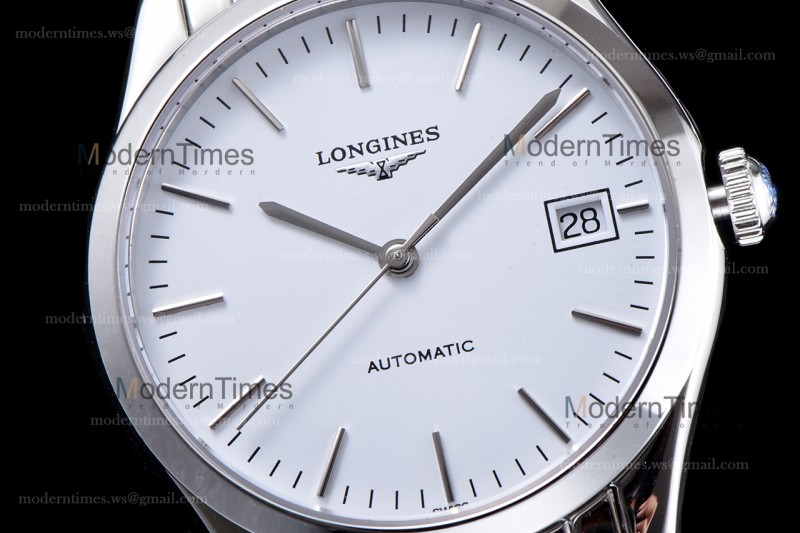 Longines Conquest Classic Series SS/SS Wht TWF Automatic L4.898.4.12.6