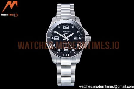 Longines - HydroConquest Mens 43mm SS/SS Black XF A2892